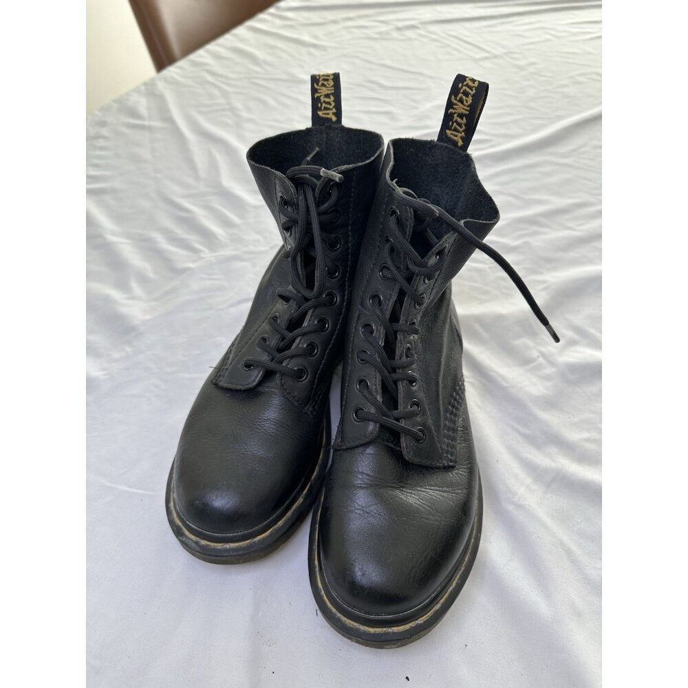 Dr. Martens 1460 Pascal Bex Black Leather Lace Up Boots Women’s Size EU 37 US 6 - Picture 6 of 7
